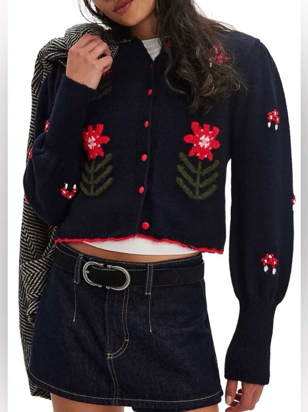 Free People Nonna Crew neck Cardi - Picture 4 of 12